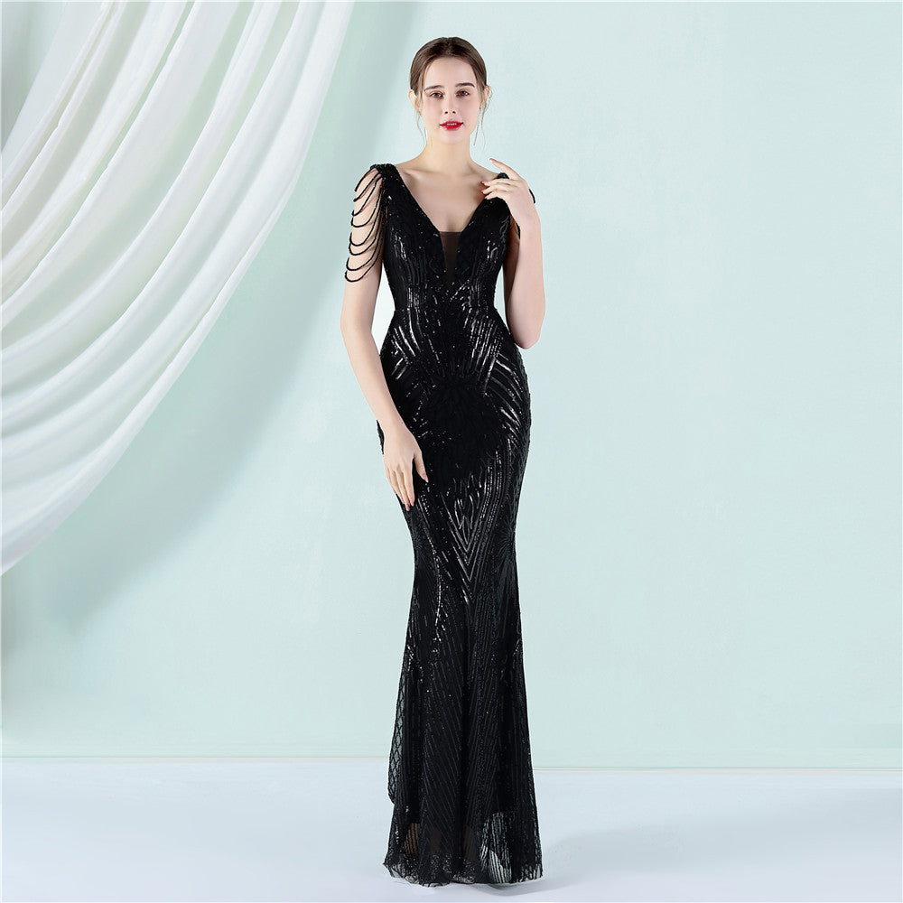 Long Sequins Plus Size Beauty Formal Party Evening Dress 6