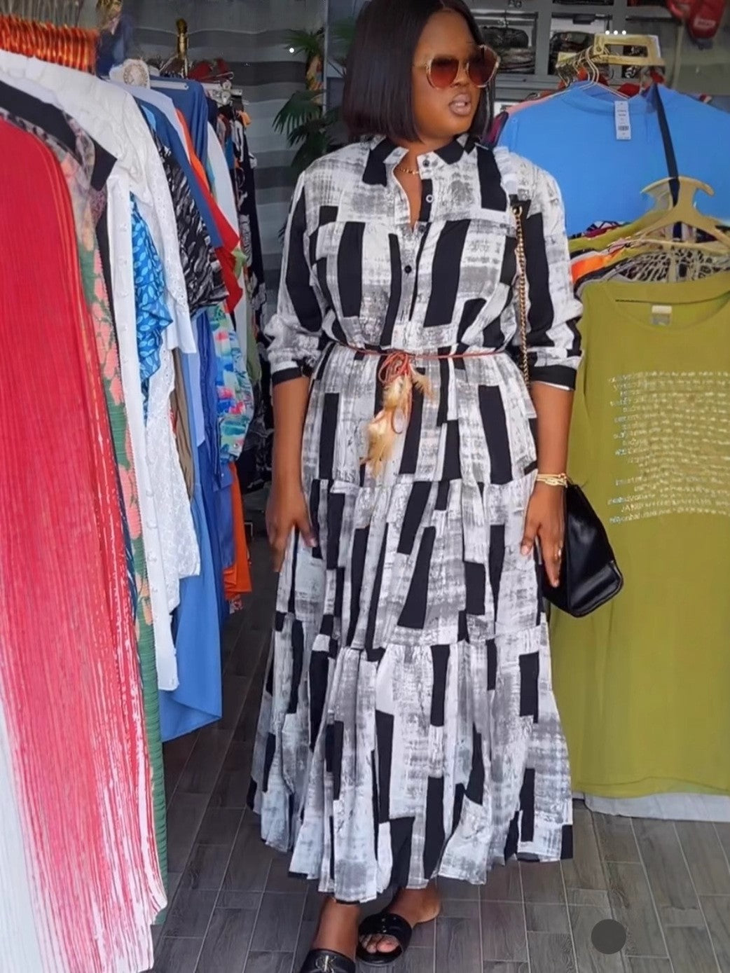 Plus Size Women Patchwork Maxi dress 6