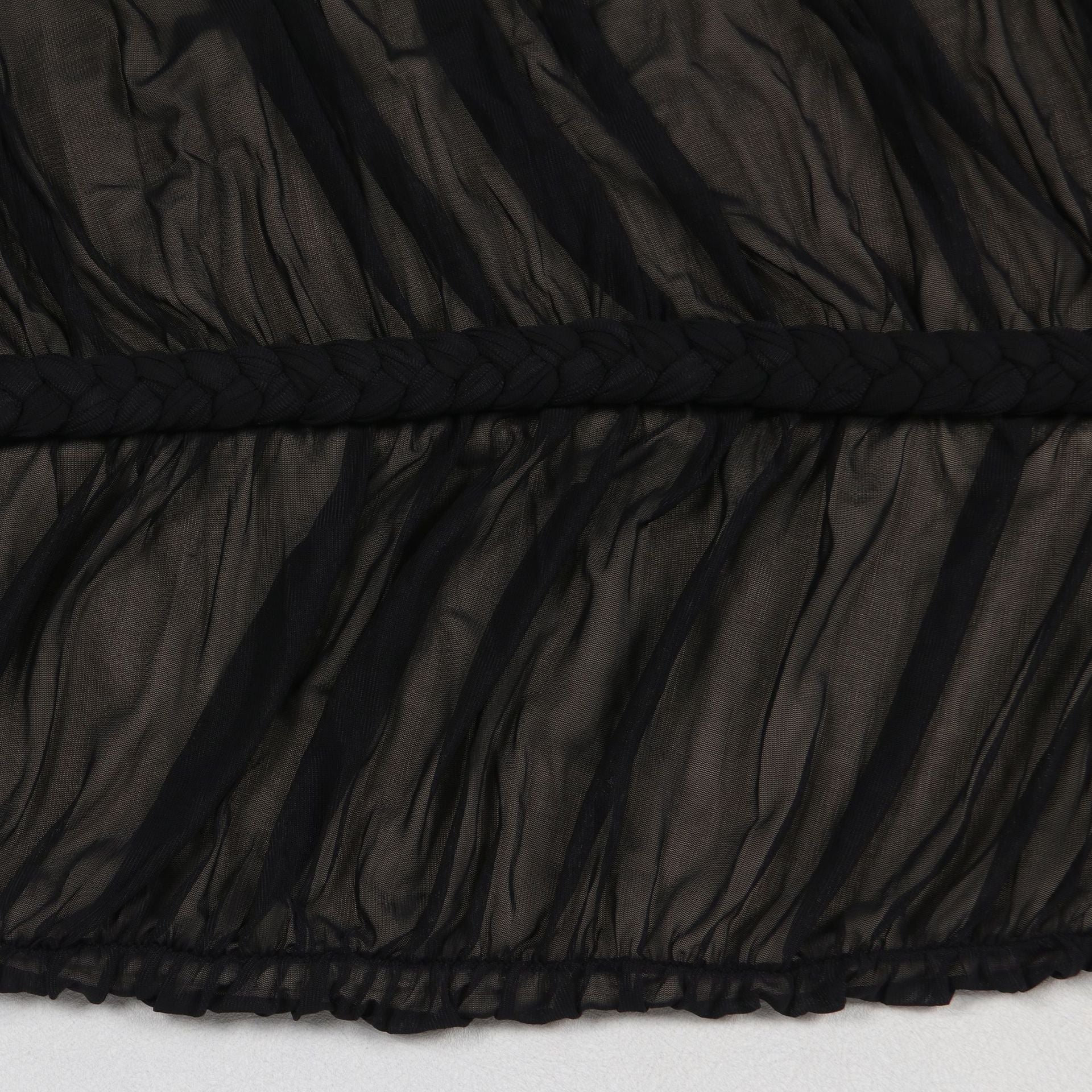 Women Sexy Pleated Mesh Dress 18