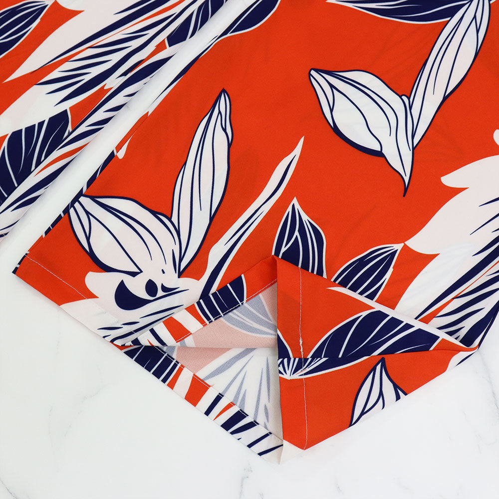 Women Printed Patchwork Irregular Short Sleeve Tie Jumpsuit 15