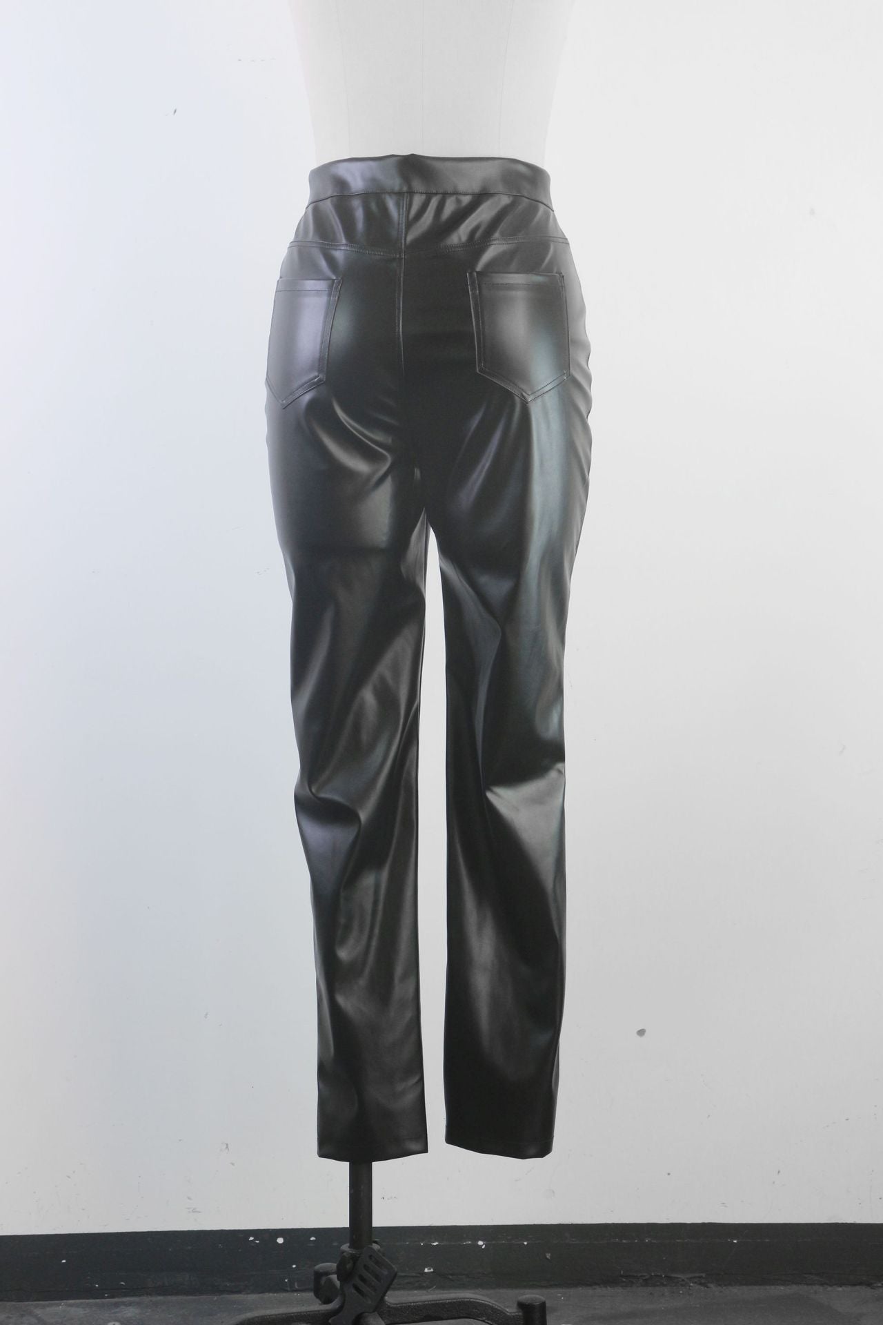Trend Tight Fitting Pu Leather trousers Style all-match high waist pencil pants 11