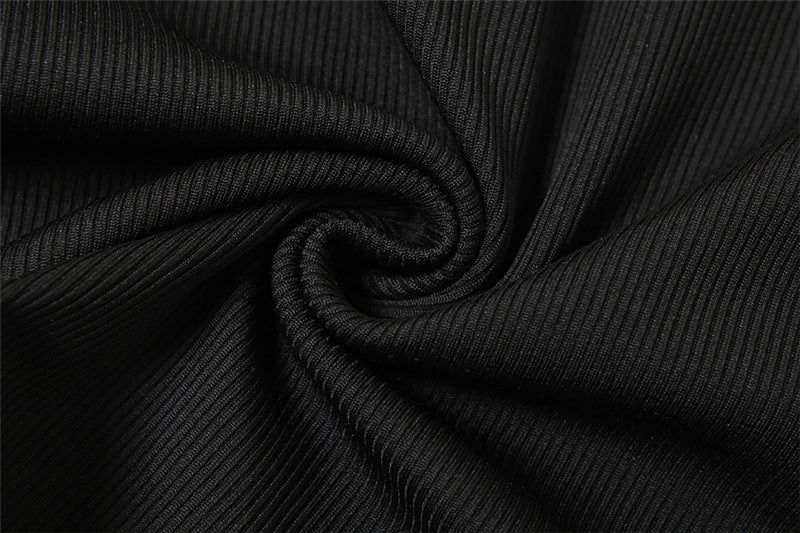 Summer Women's Short-Sleeve Turndown Collar Top with Bodycon Shorts Set 27