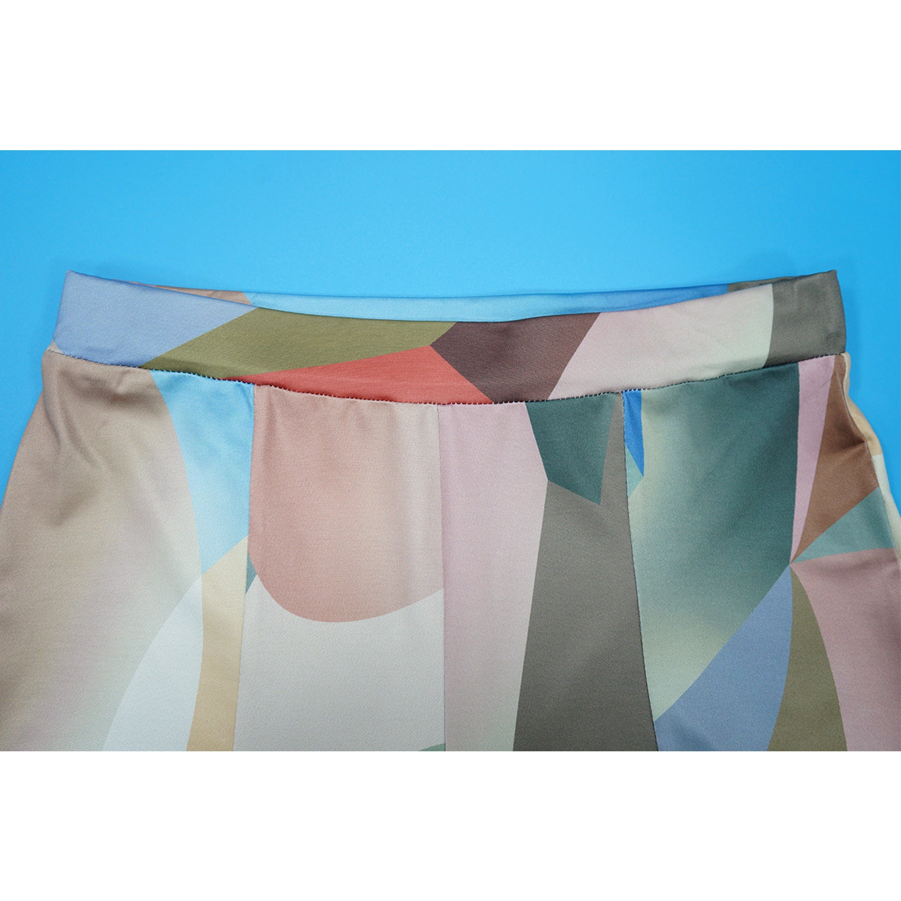 Women's Tie-dye Print Bell Bottom Pants Ruffled trousers 15