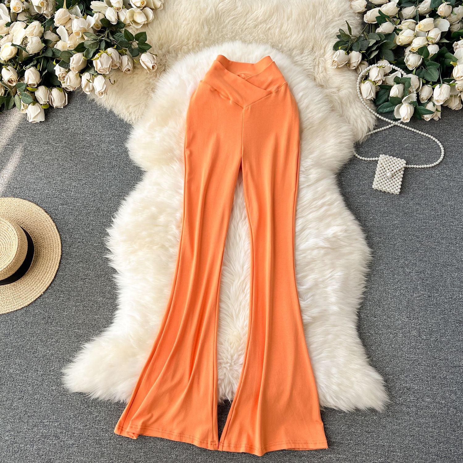 Casual Women's High-Waist Slim Fit Flare Leggings Sexy Tight-Fitting Yoga Pants 5