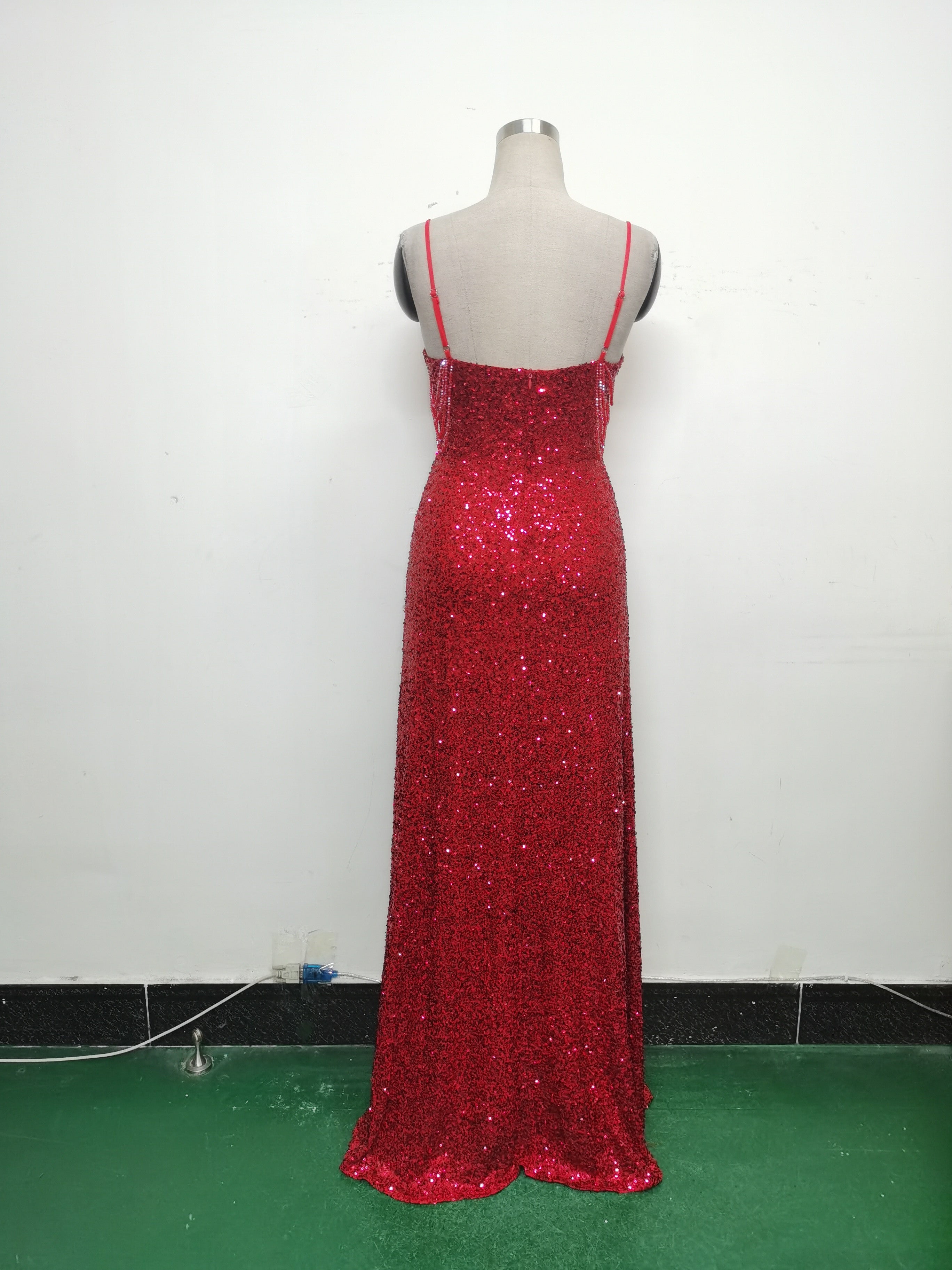 Women mesh sequined evening dress 31