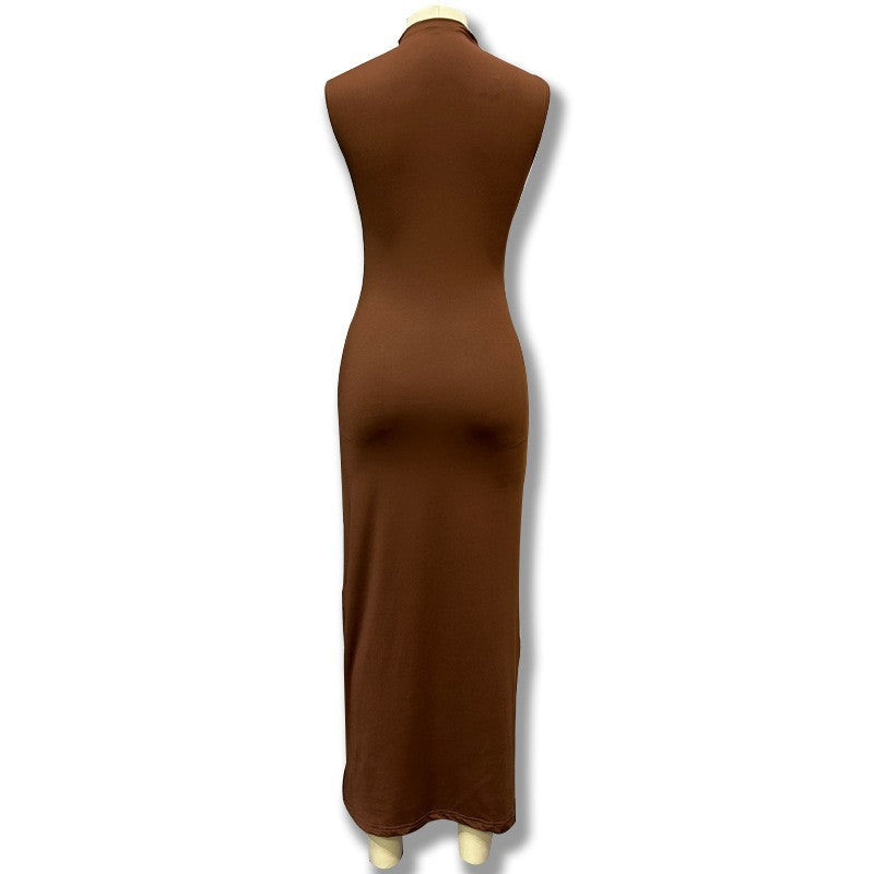 Sleeveless Round Neck Chic Casual Long dress for women 17