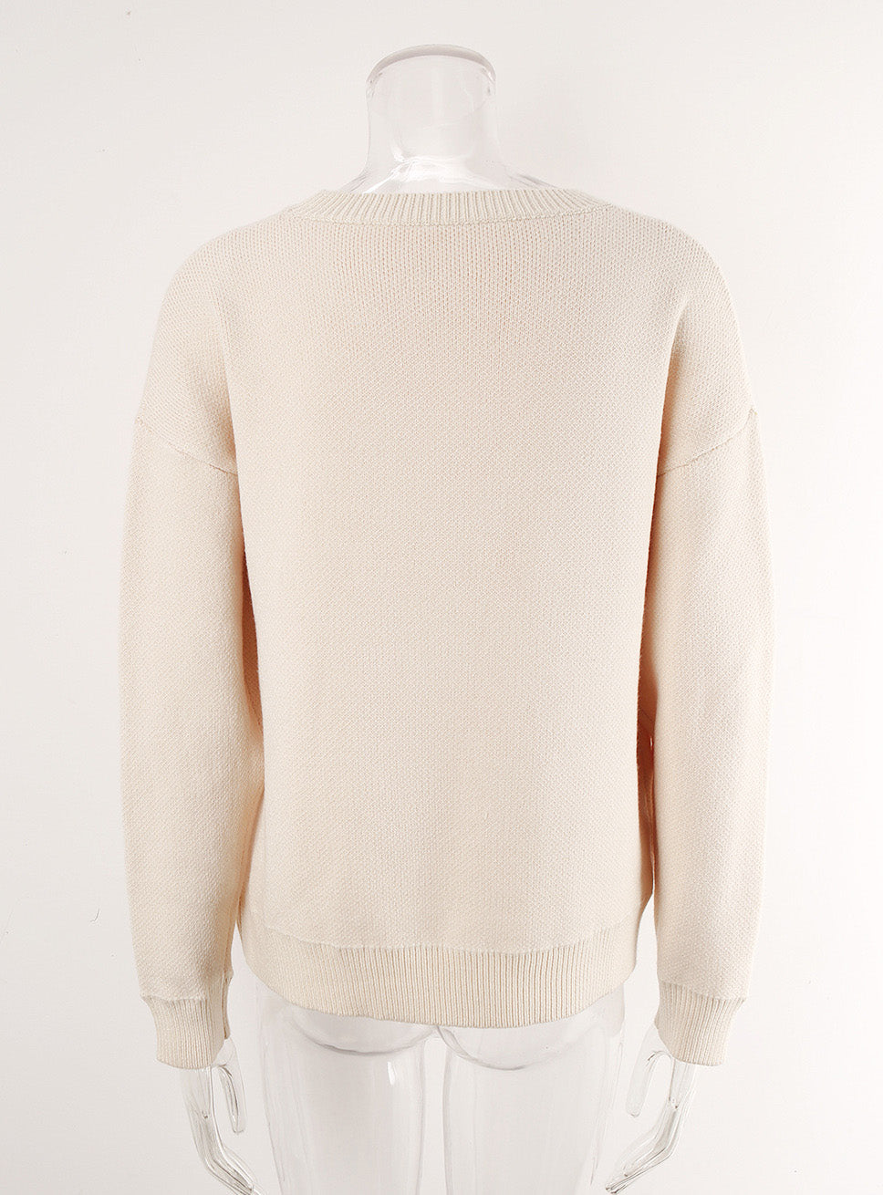 Autumn Winter Sweater Women's Bow Color Matching Knitting Pullover Shirt 31