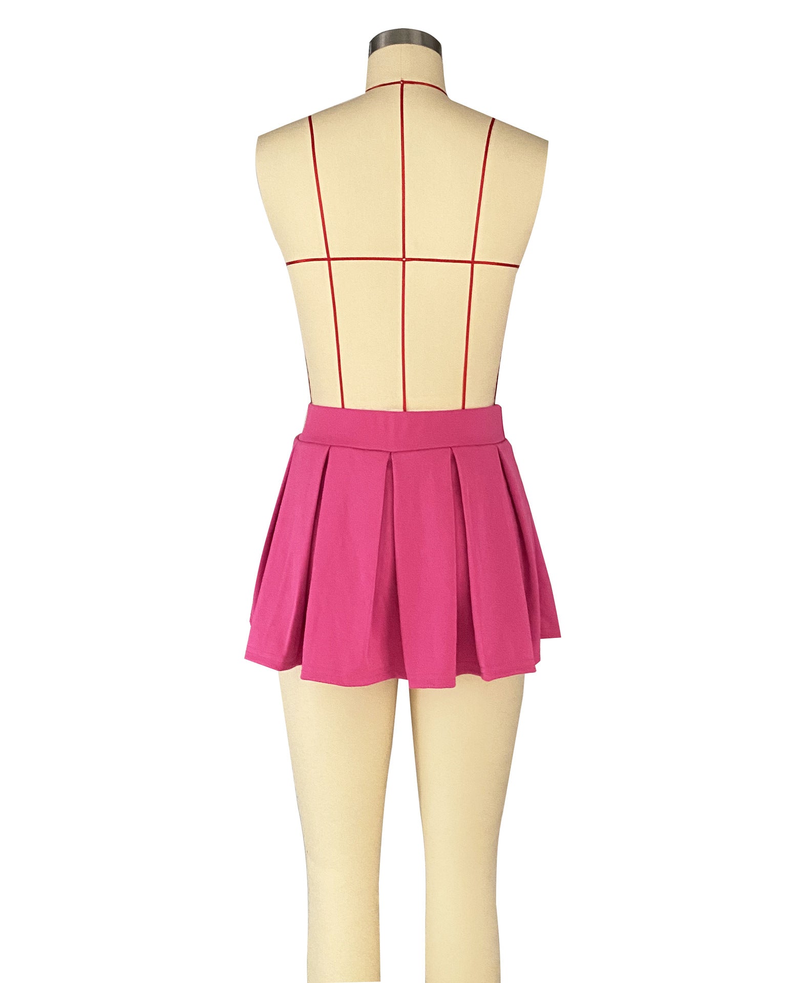 Women Summer Mini Skirt Sexy Lined A-Line Pleated Skirt 15