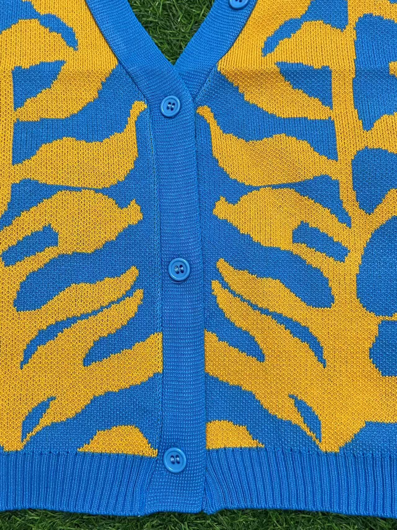 Women tiger print V-neck Halter neck backless top and bodycon skirt two-piece set 14