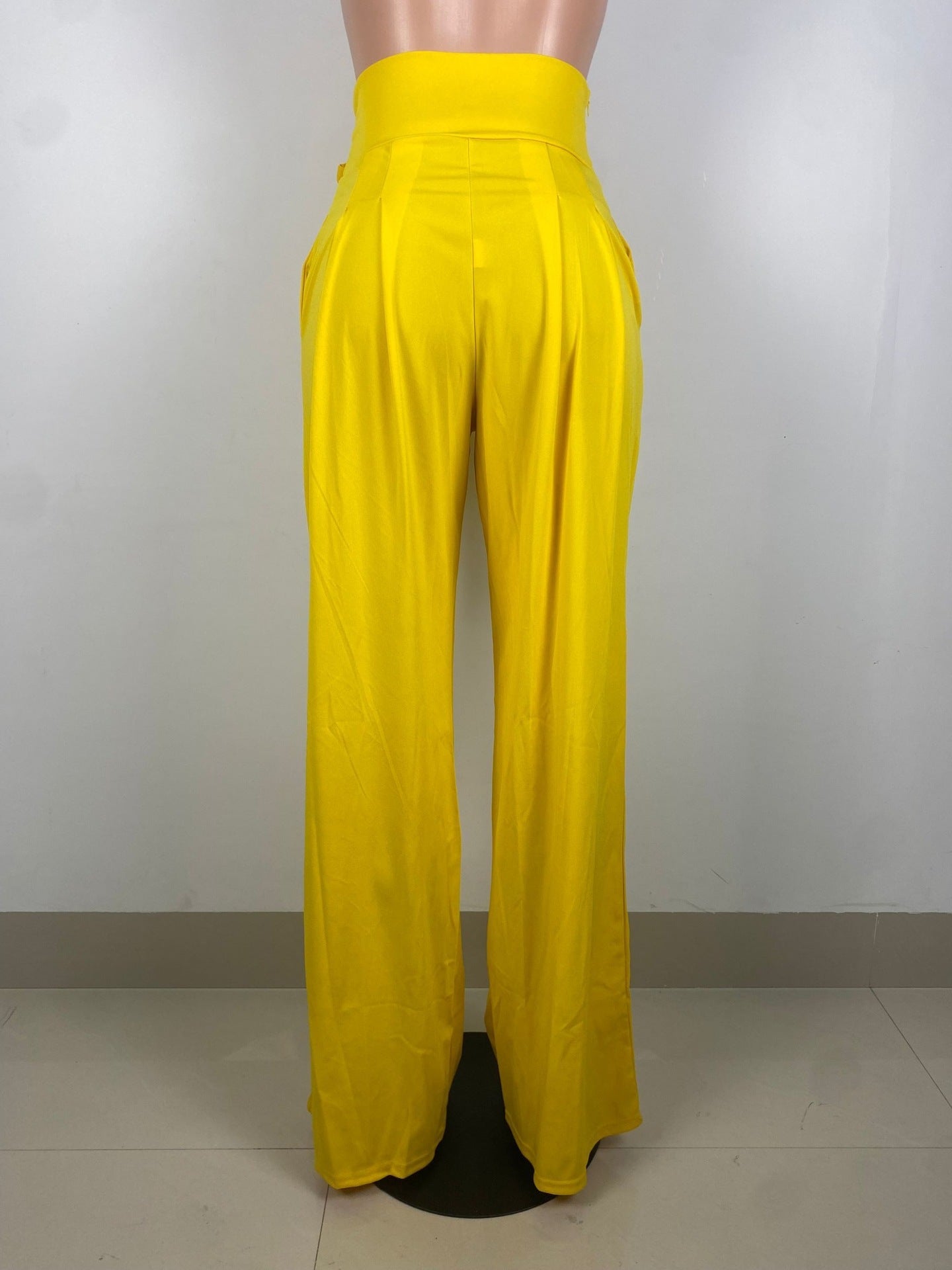 Women Spring  High Waisted Casual Wide Leg Pants 6