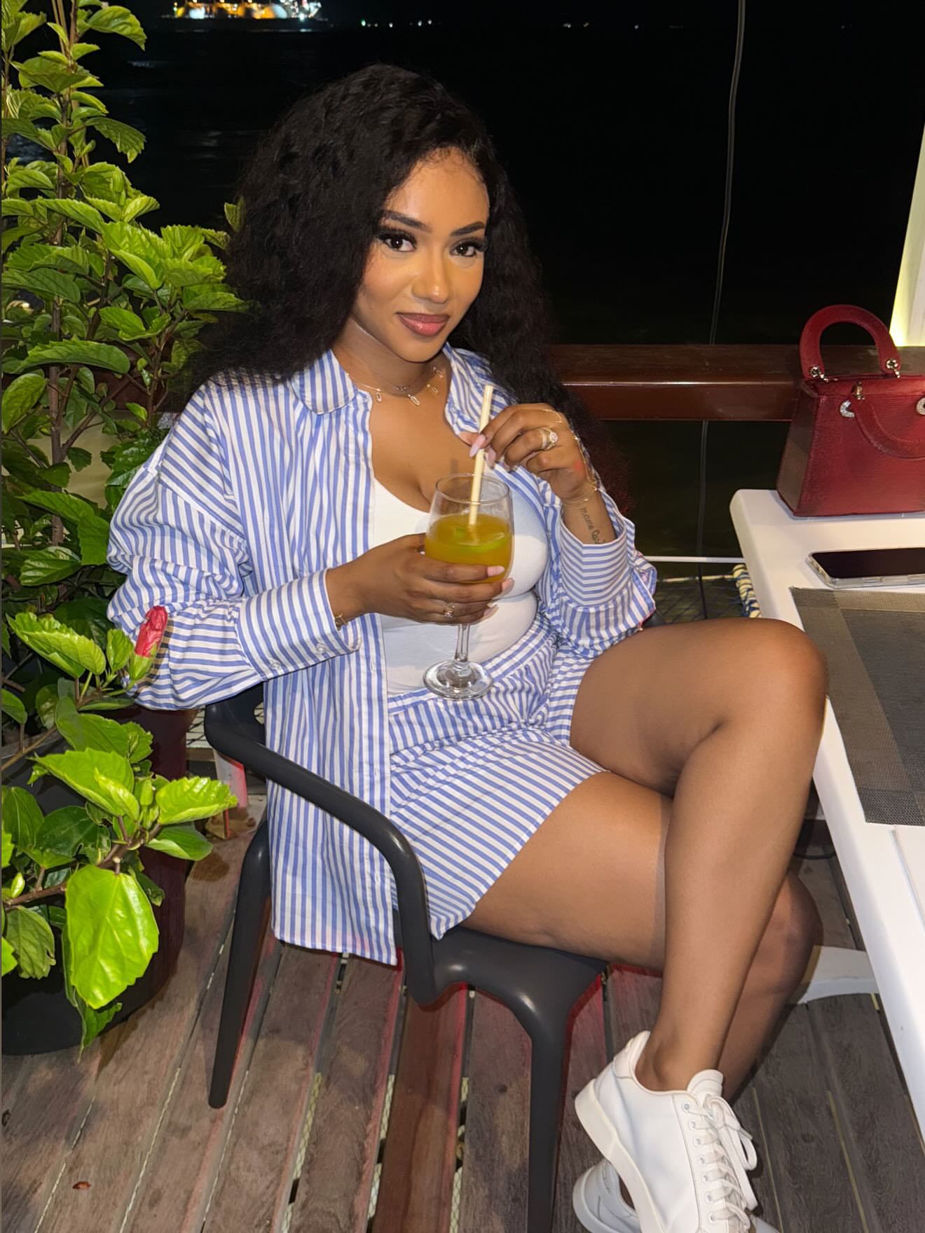 Women African Long-Sleeved Casual Striped Cardigan Shirt and Shorts Two-Piece Set 3