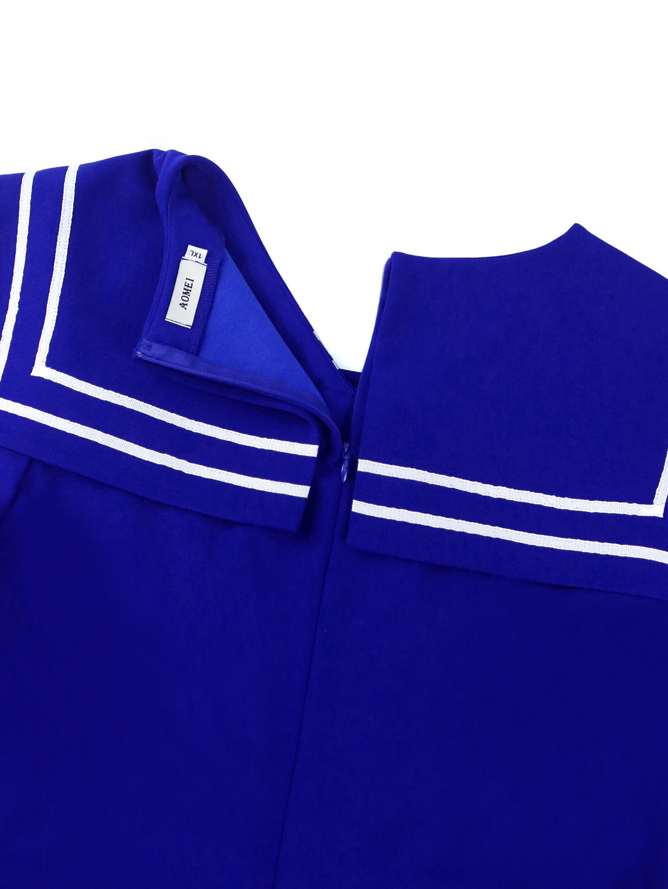 Plus-Size Turndown Collar Short Sleeve Chic Elegant Formal Party Dress 17