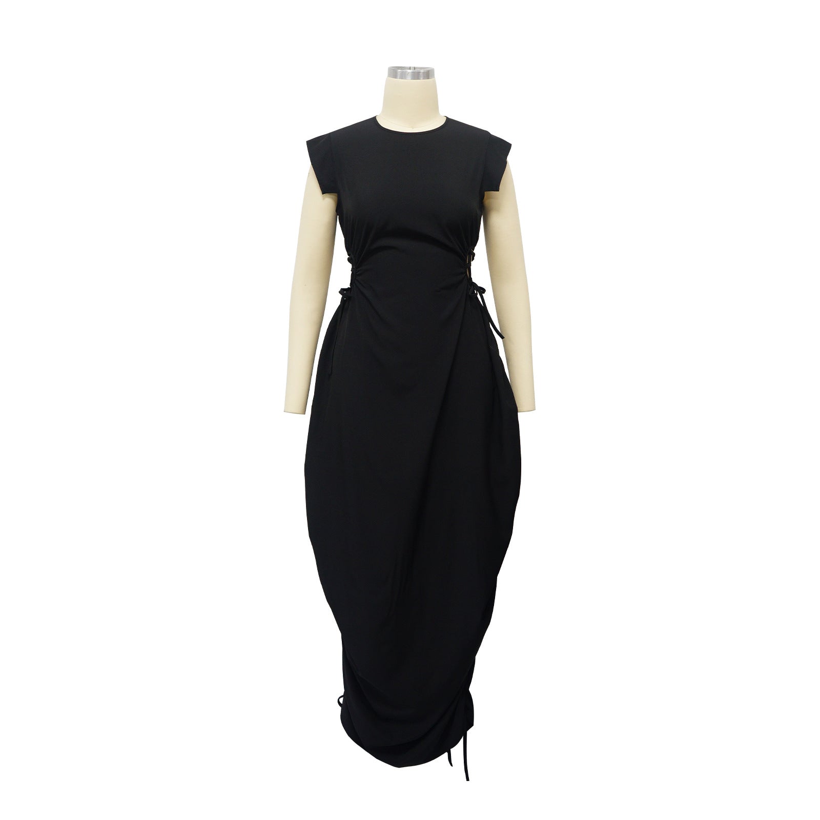 Summer Women Round Neck Solid Dress 26