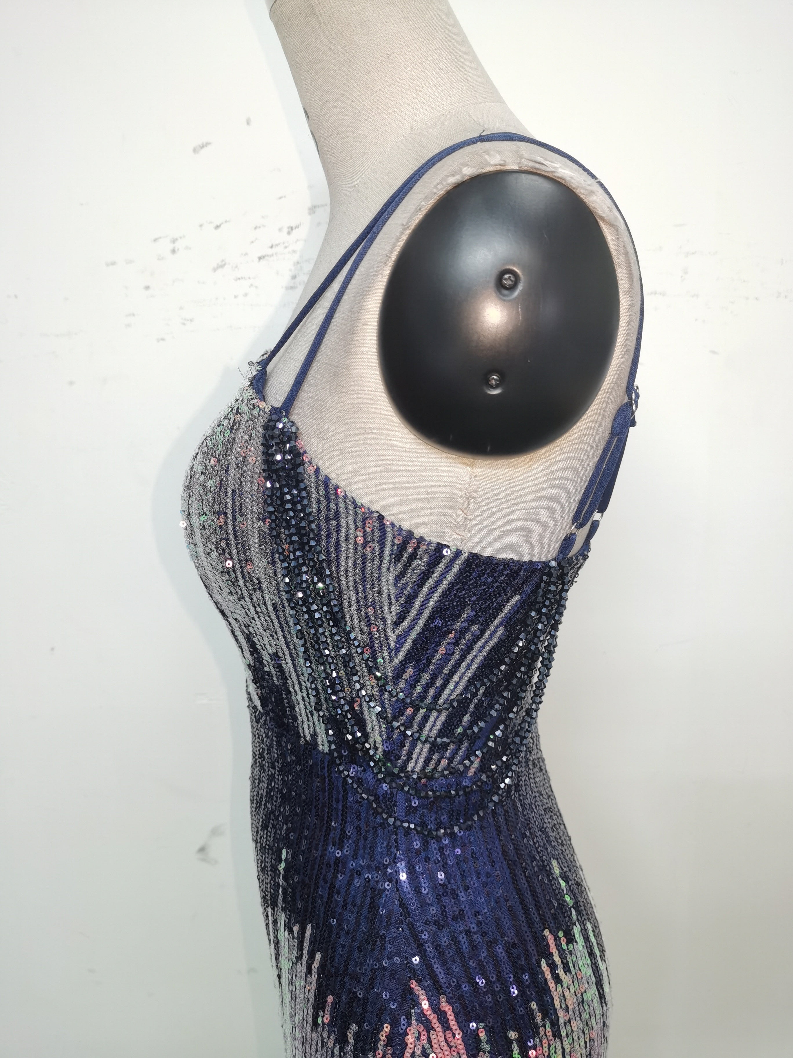 Women Flower Sequin Beaded Formal Party Evening Dress 19