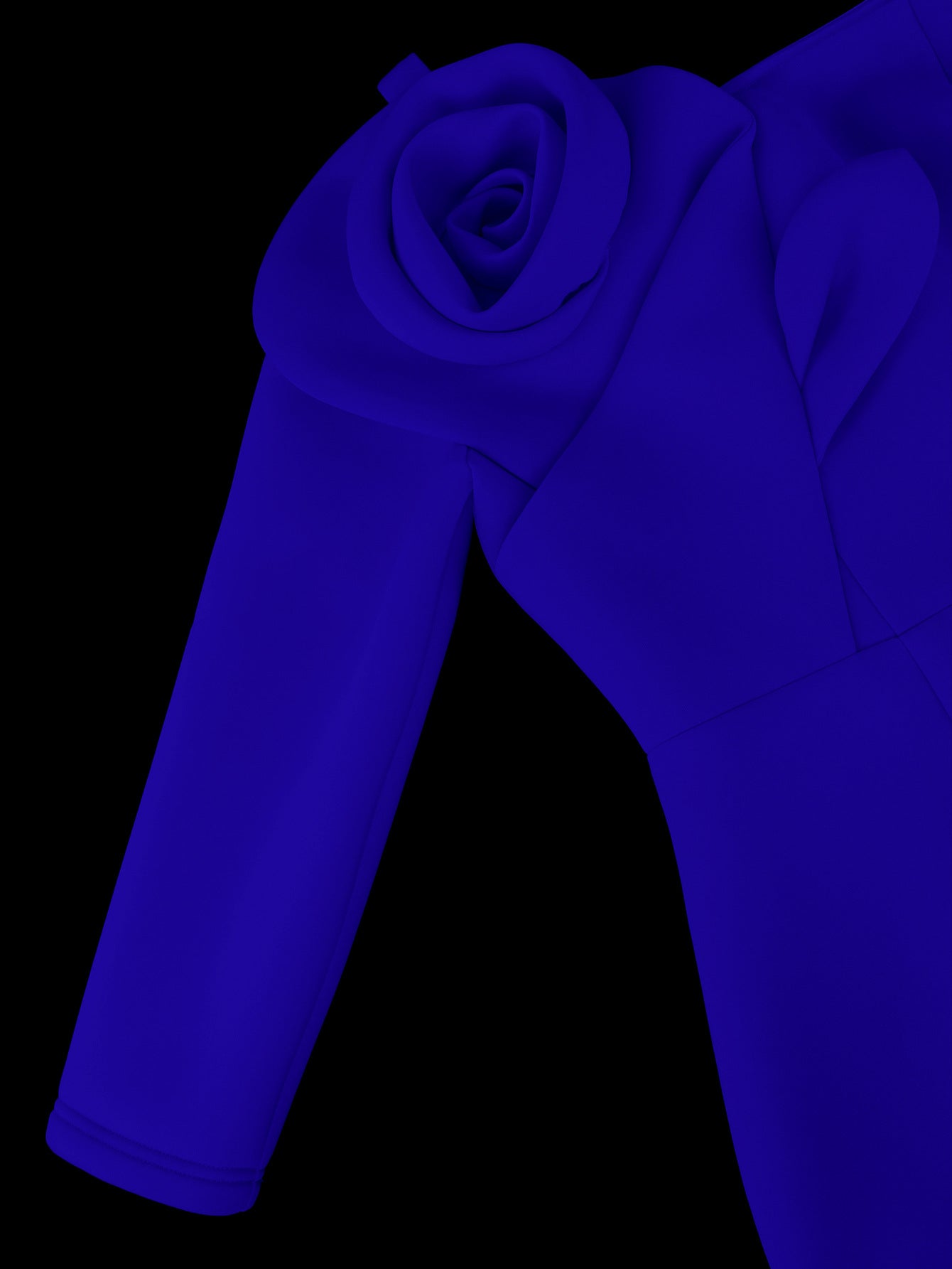 Flower Off Shoulder Long Sleeve Formal Party Dress 13