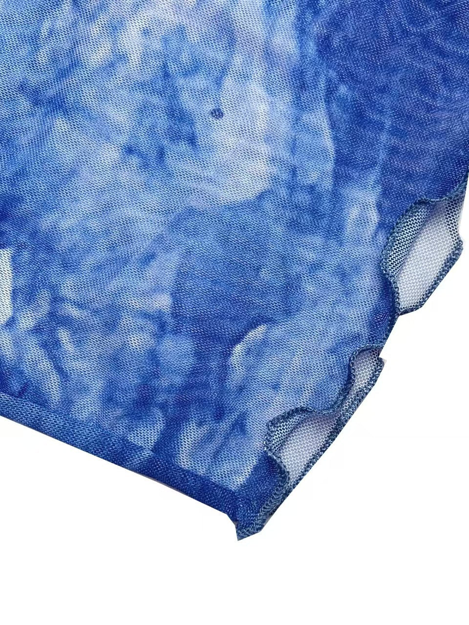 Women Two Mesh Sexy Camisole Top and Irregular Slit Skirt Two-Piece Set 21