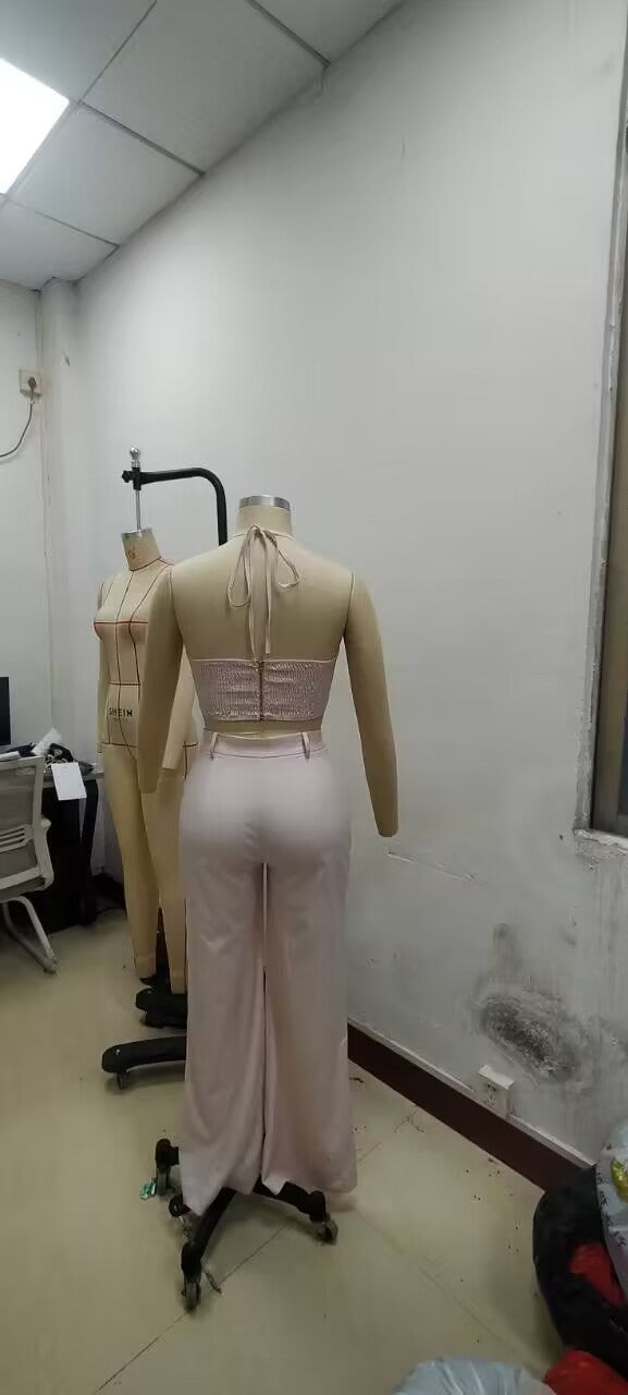 Women Sexy Top and Ripped Pants 2-piece Set 13