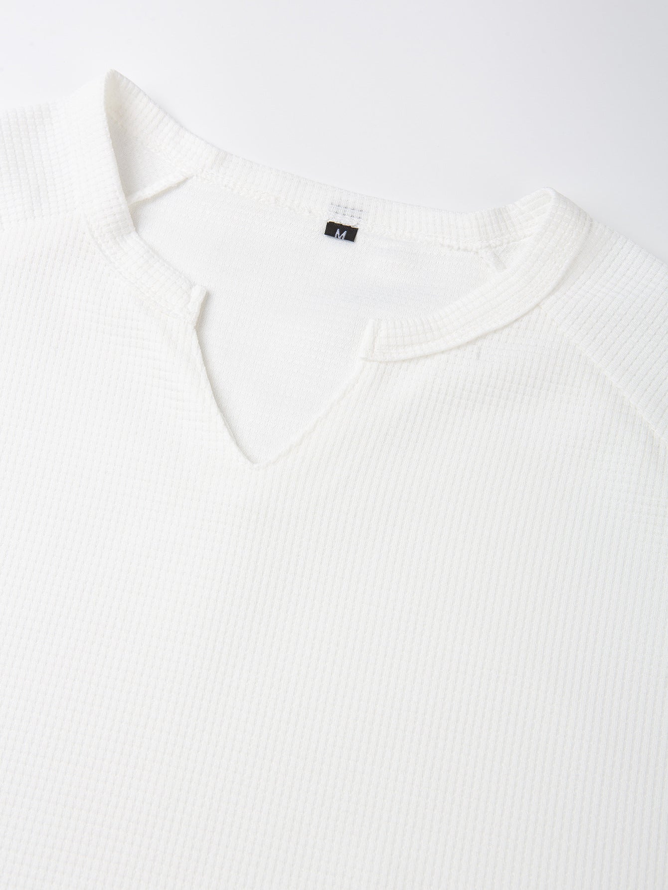 Men's Long Sleeve Color Block Waffle Basic T-Shirt 14