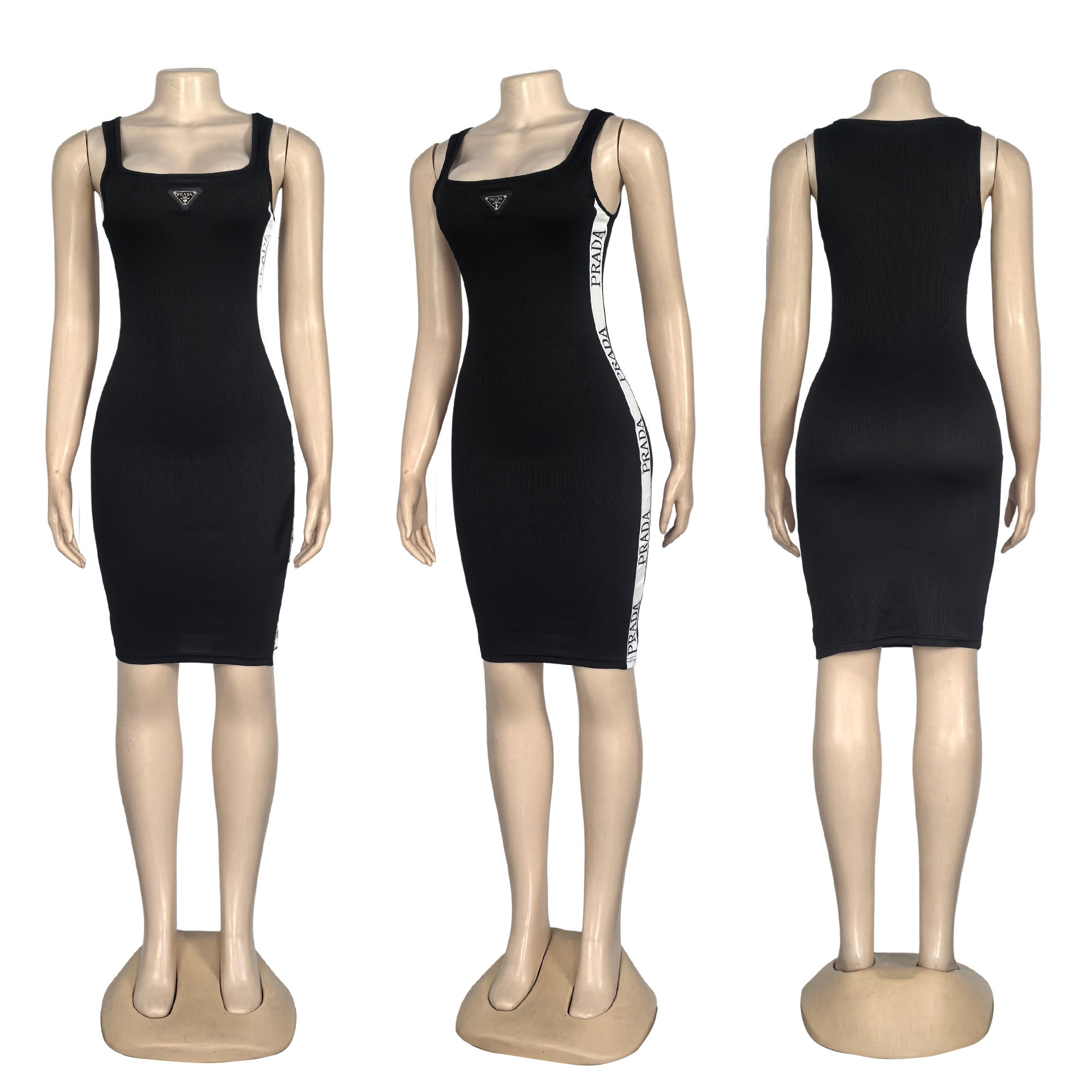 Women sexy knitting sleeveless dress 8