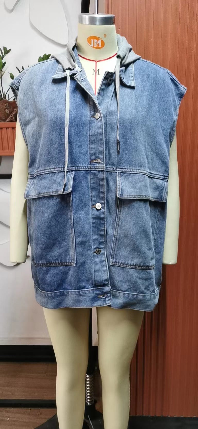 Women Fashion Loose Denim Vest 21