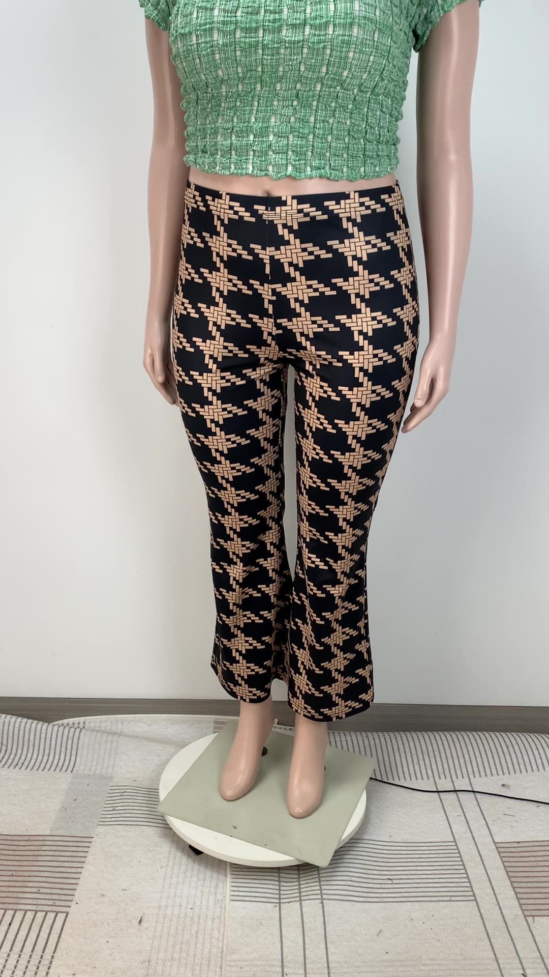 Women's Plus Size Fashion Slightly Flared Pants 7