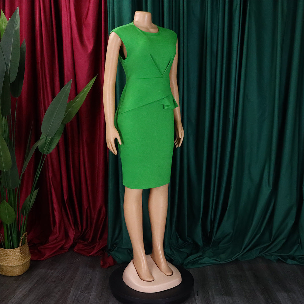 Women's Fashion Chic Elegant Pleated Bodycon Pencil African Dress 23