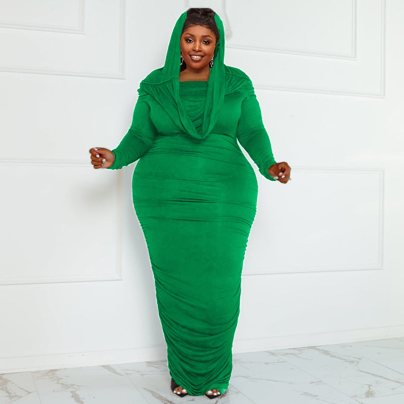 Women Long Sleeve Gathered Bodycon Dress 7