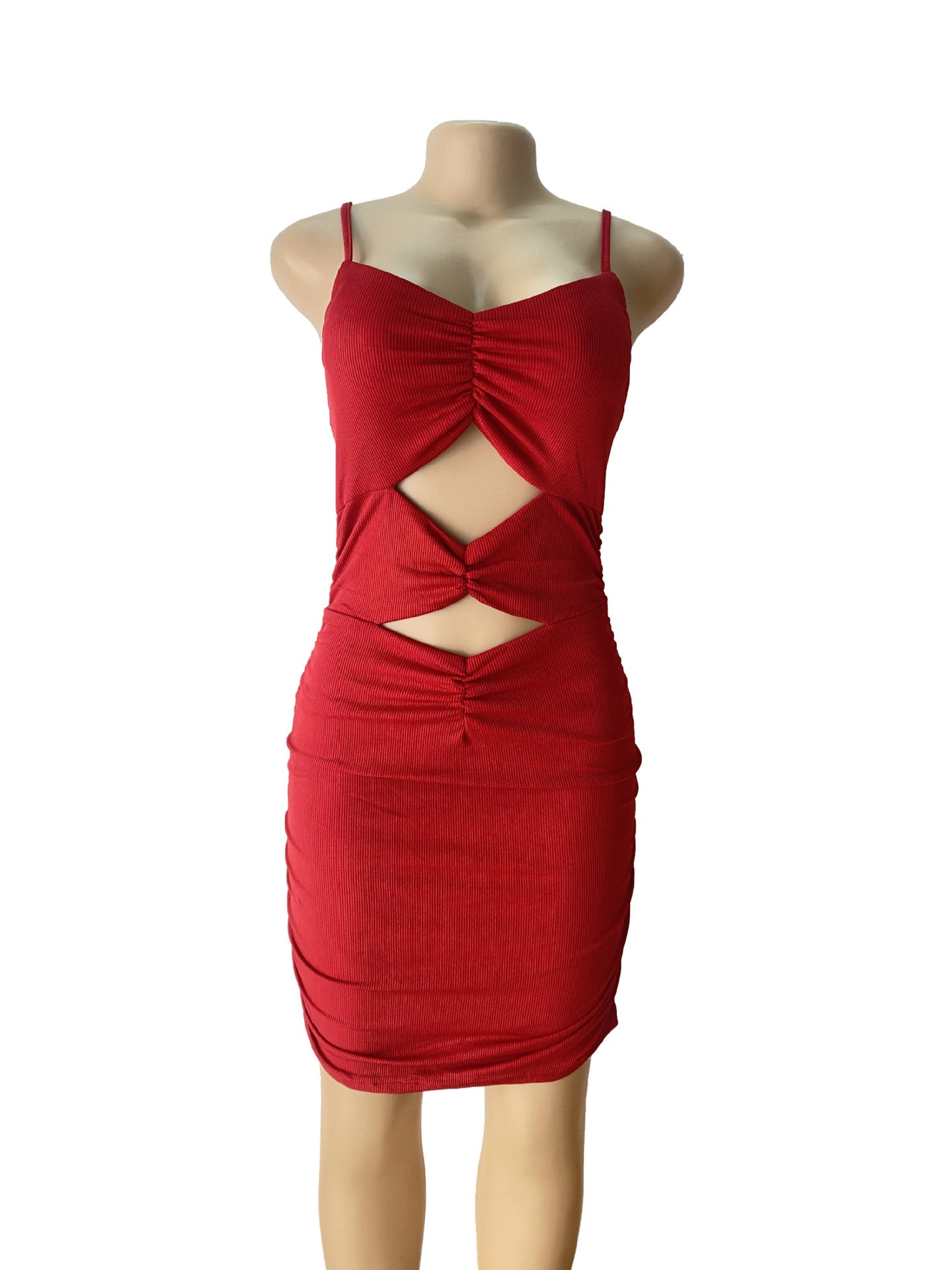 Women Summer Sexy Hollow Crop Pleated Strap Dress 5