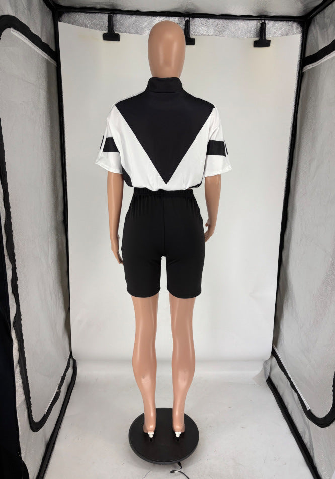 Summer Casual Bat Short-Sleeve Batwing Sports Two Piece Shorts Set 7