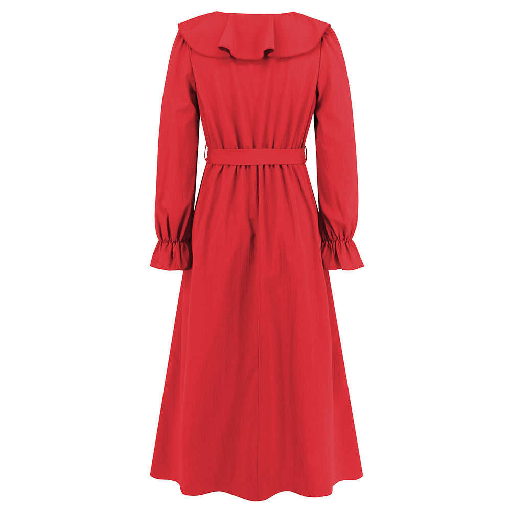 Women ruffled irregular dress 24