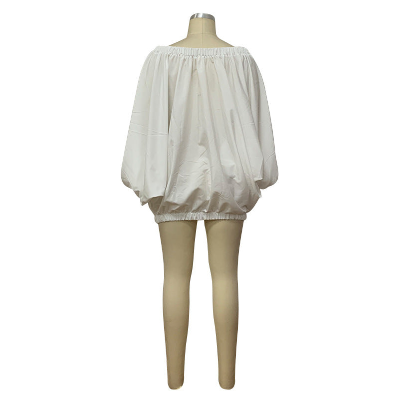 Women loose Bat Sleeves Off Shoulder dress 10