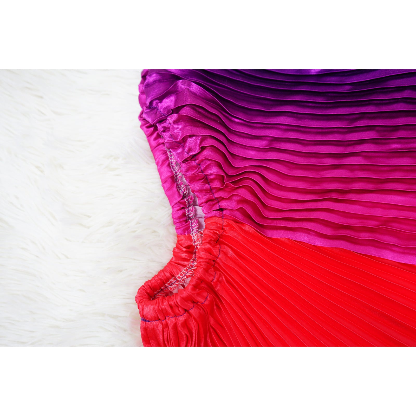 Women Printed Slash Shoulder Pleated Dress 16