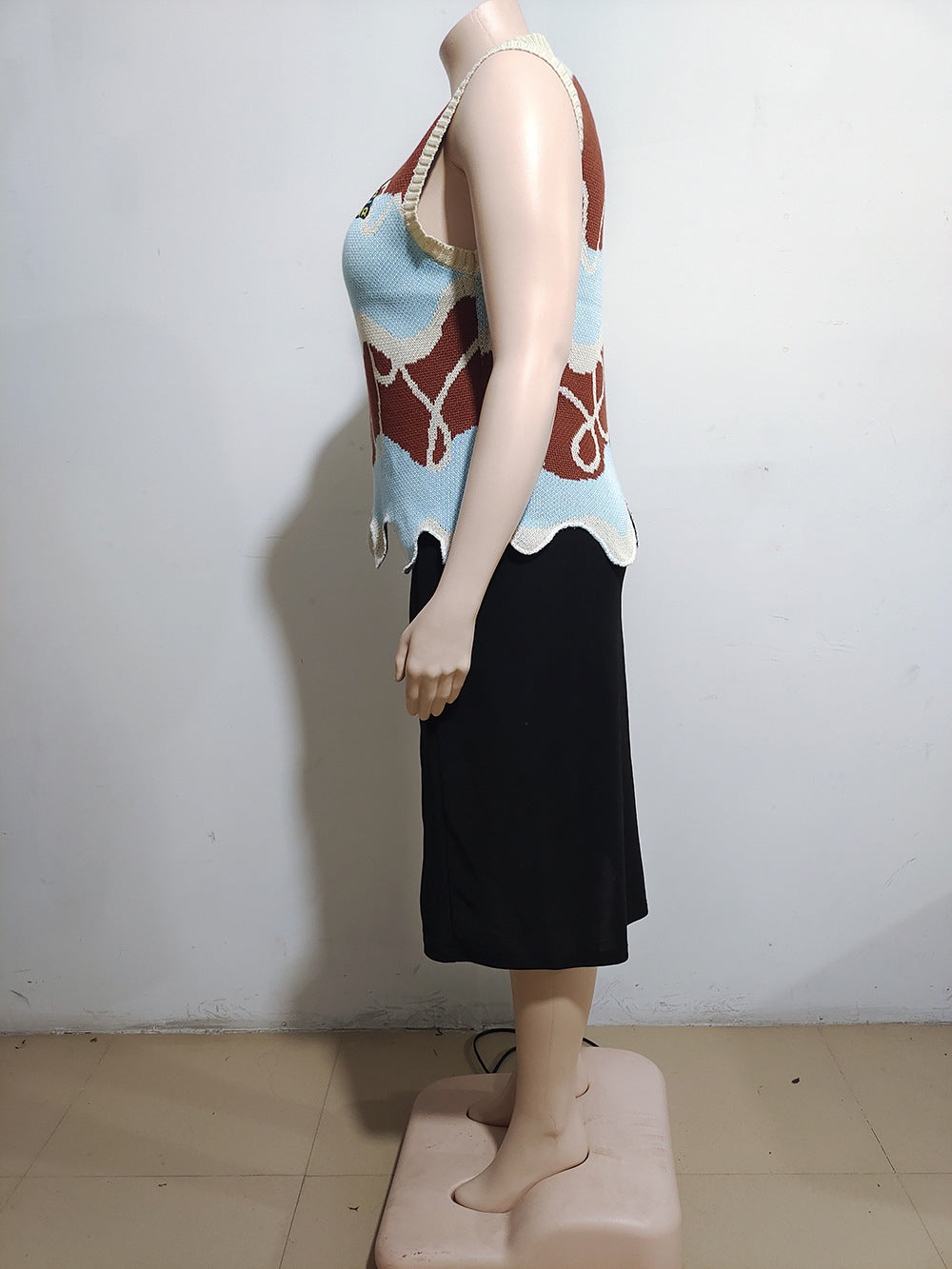 Women's Sweater Vest Autumn And Winter Street Fashion Casual Irregular V-Neck Top 10