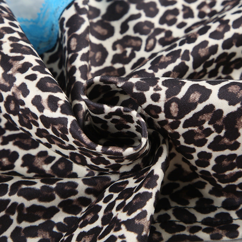 Women Leopard Lace Vest and Shorts Two-piece Set 18