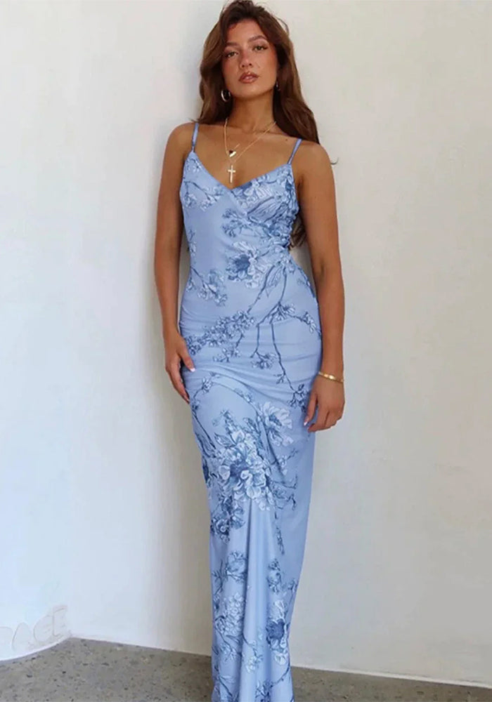 Women Spring Holidays Print Suspender Dress