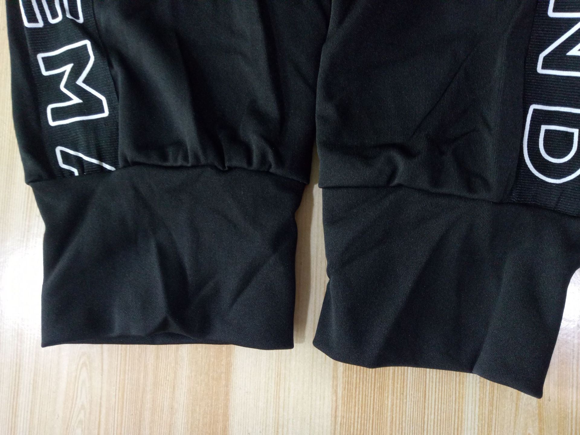 Women's Autumn Fashion Black and White Striped Casual Sports short sleeve two piece pants Set 6