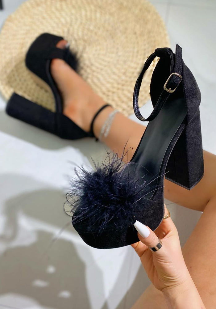 Women thick heel high heel thick-soled slipper sandals heels