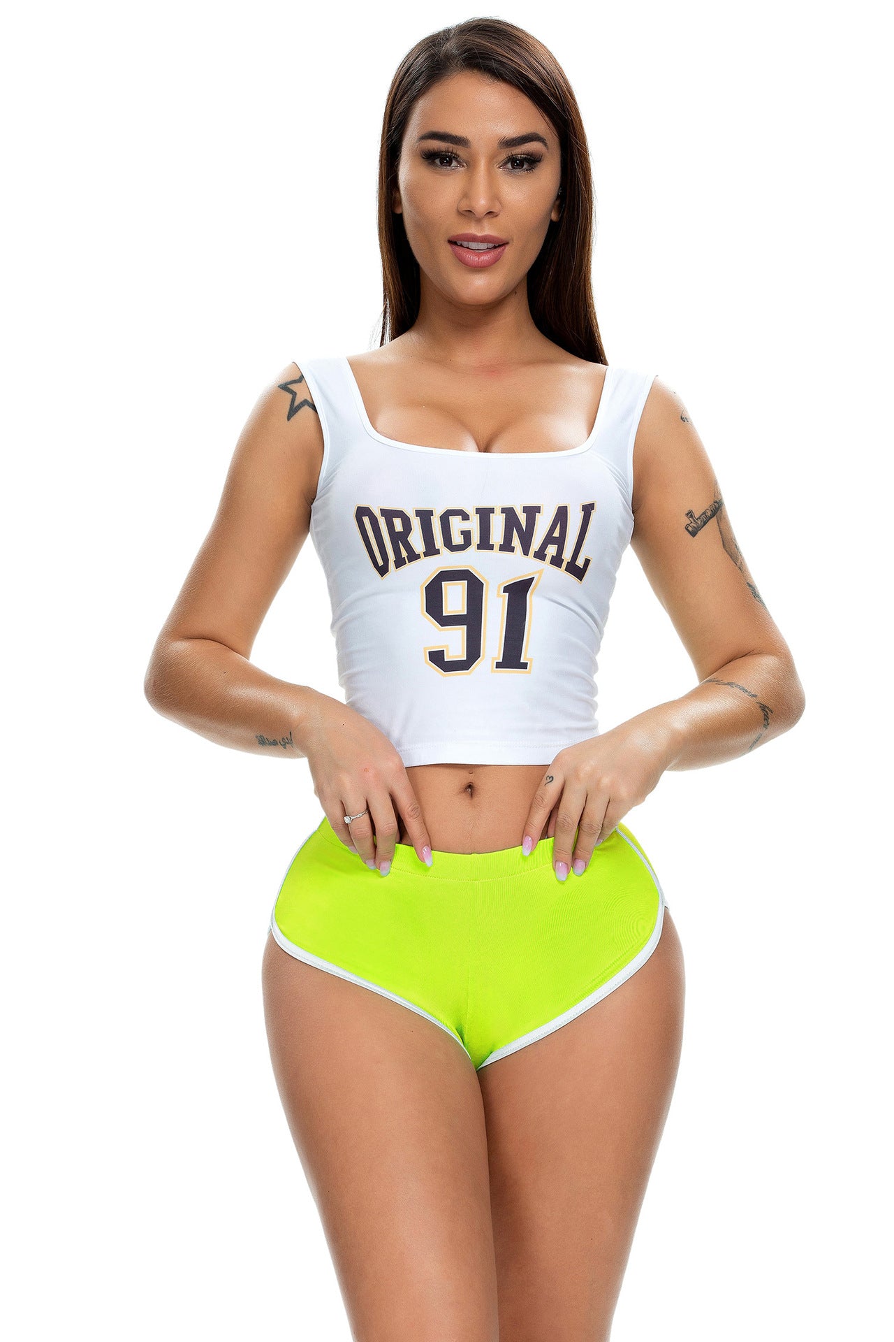 Summer Women's Sexy Running Stretch Sports Yoga Fitness Shorts 44