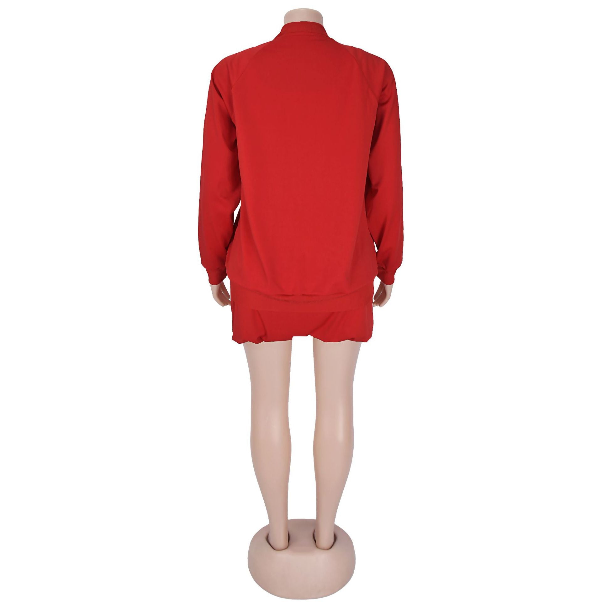 Summer Ribbon Jacket Short Skirt Solid Color two piece set 9