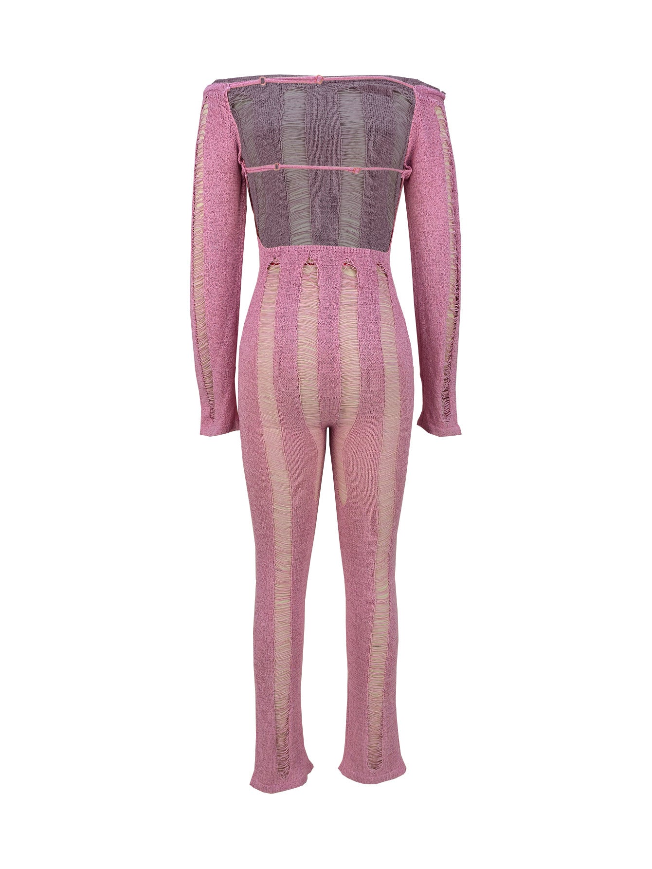 Women Sexy Hollow Long Sleeve Jumpsuit 13