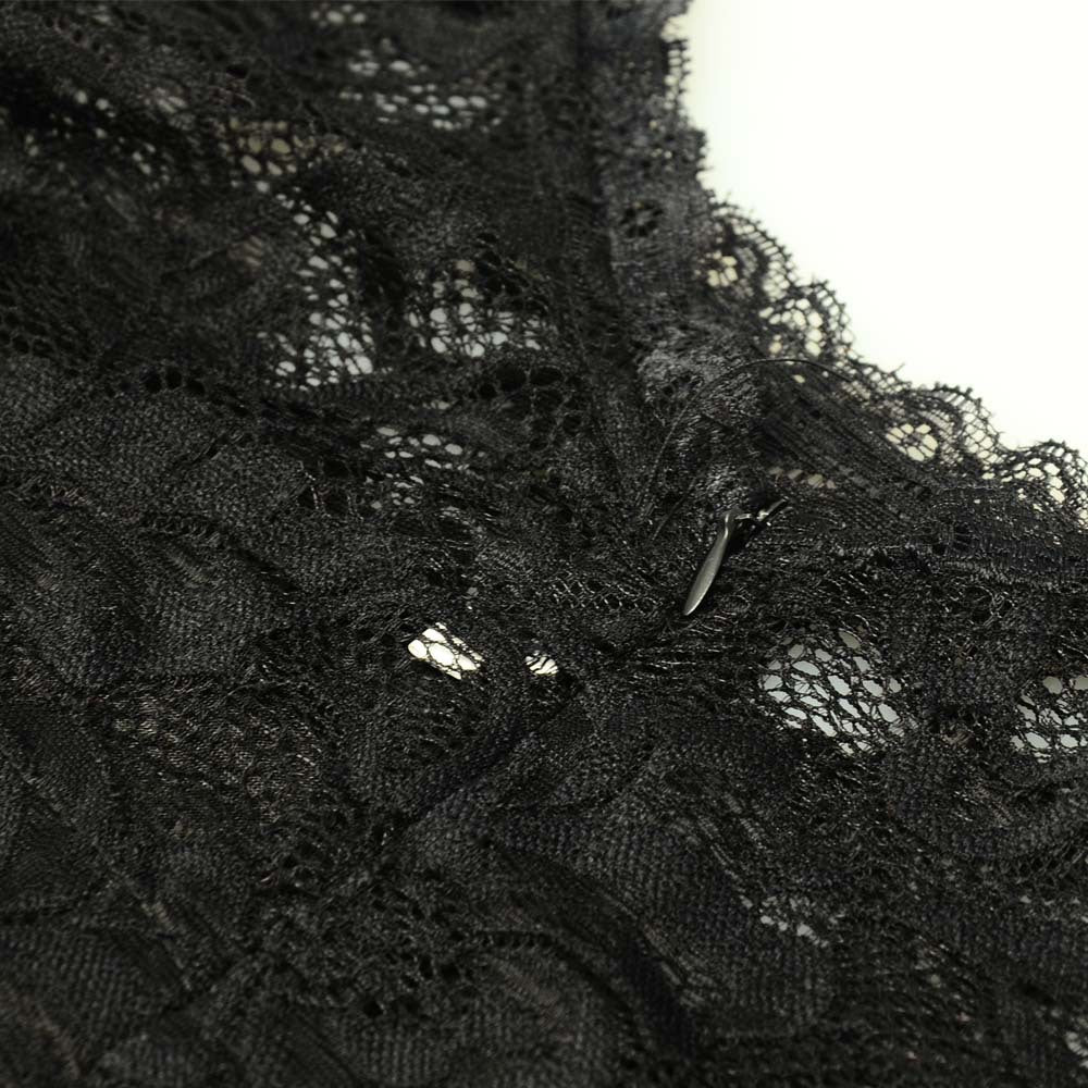 Women Patchwork Chiffon Round Neck Lace Evening Gown 16