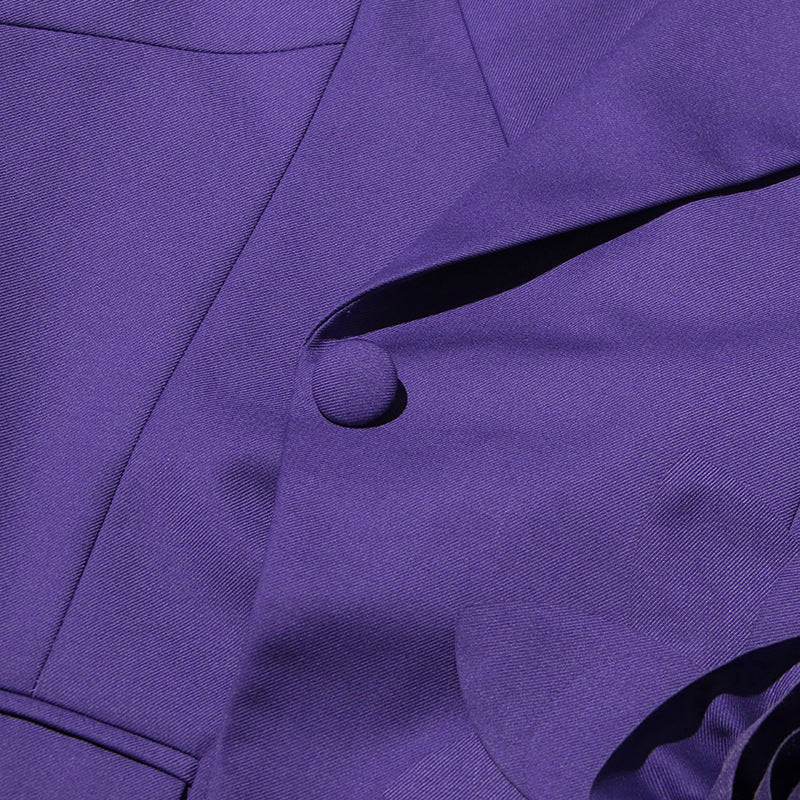 Women flower decoration elegant slit Blazer 16