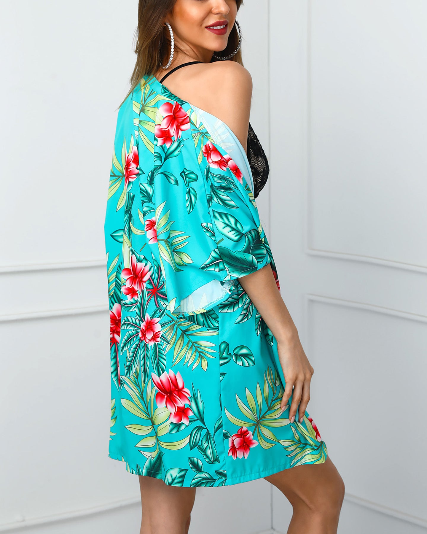 Plant Print Two-Piece Shorts Set 5