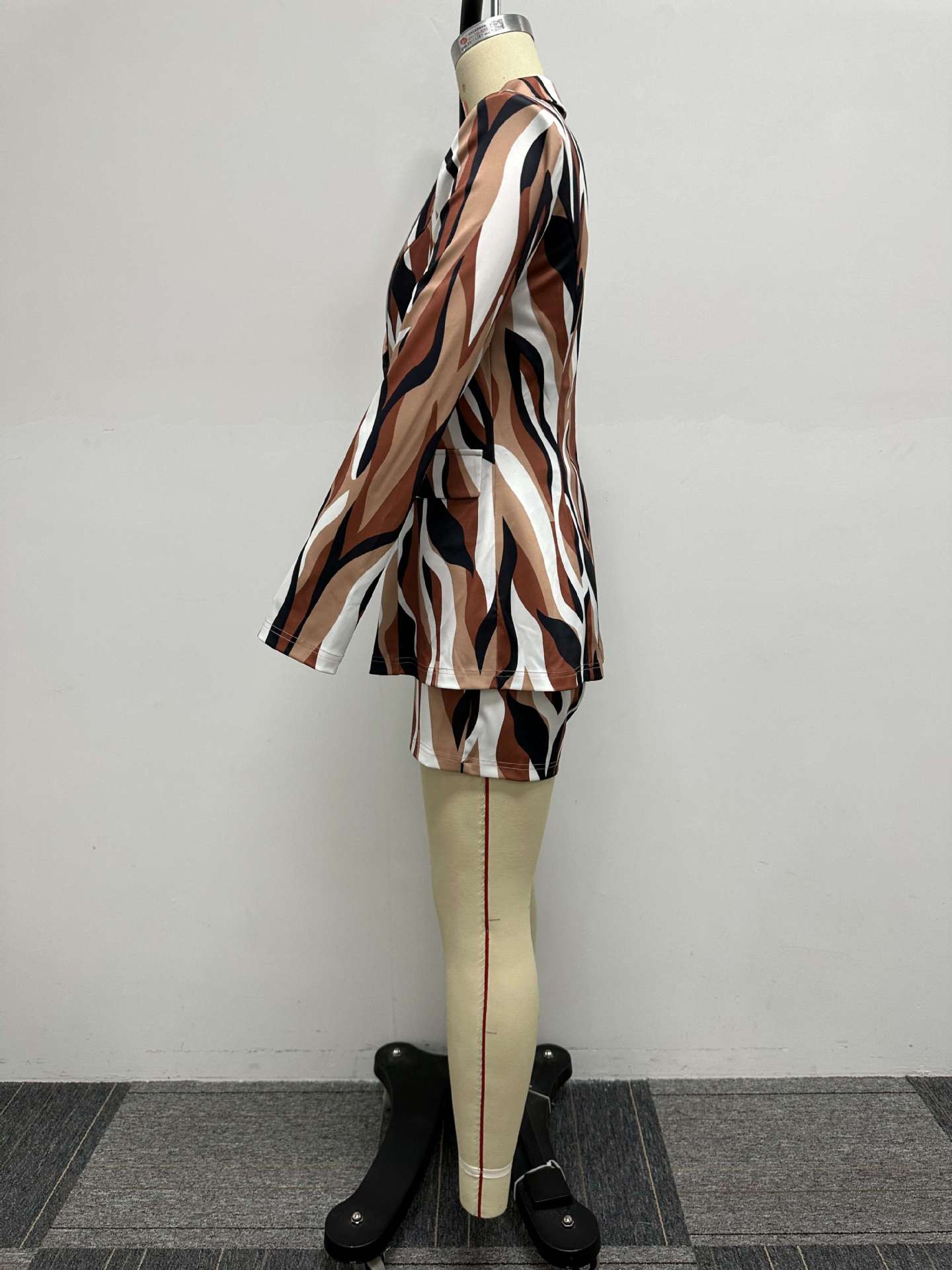 Sexy Printed Multicolor Suit Blazer Casual Shorts Two Piece Set 13