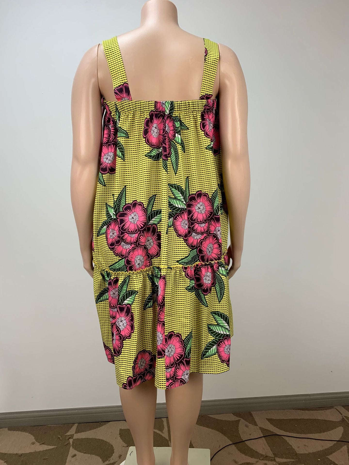 Plus Size Women Summer Holidays Loose Strappy Dress 6