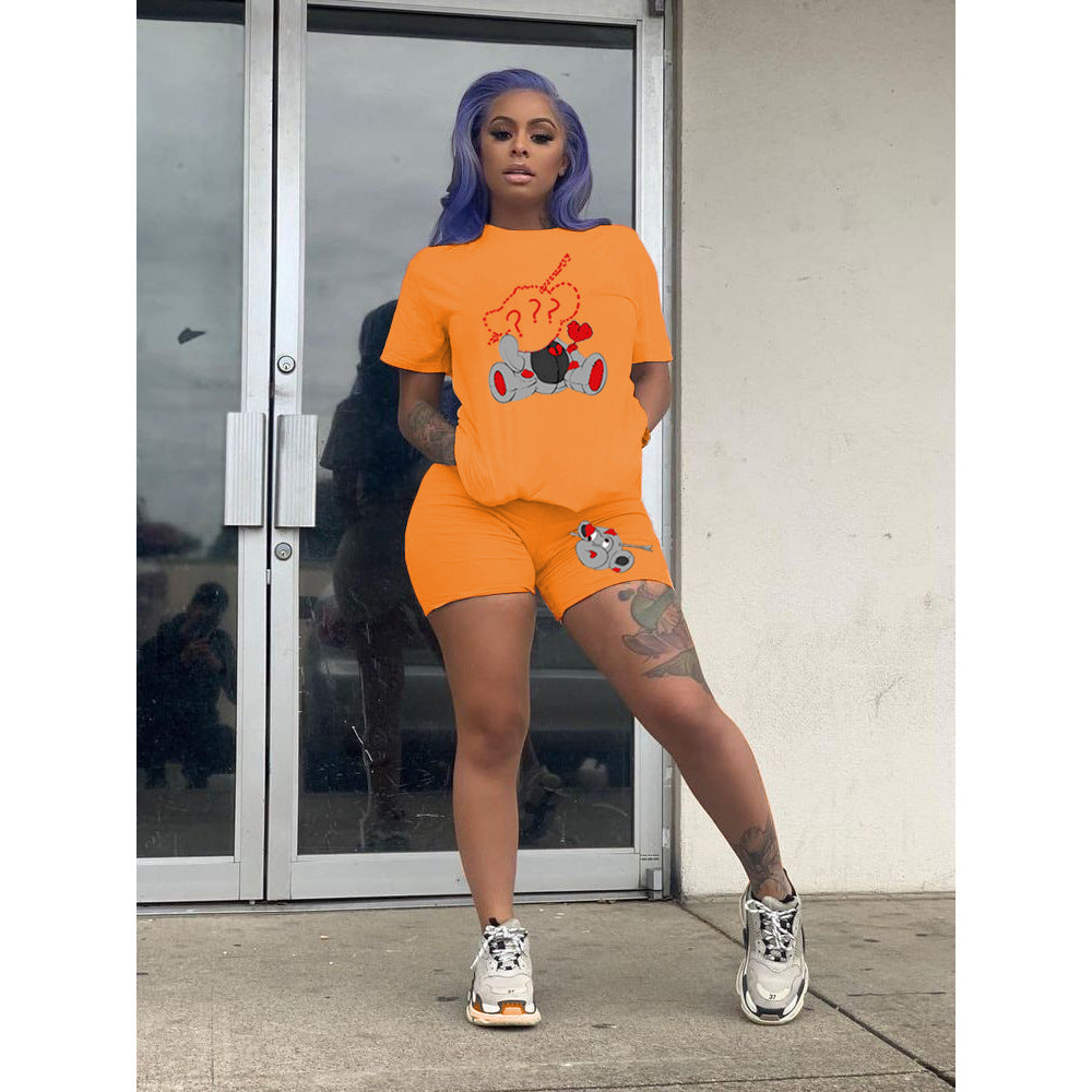 Women T-shirt and shorts two-piece set 6