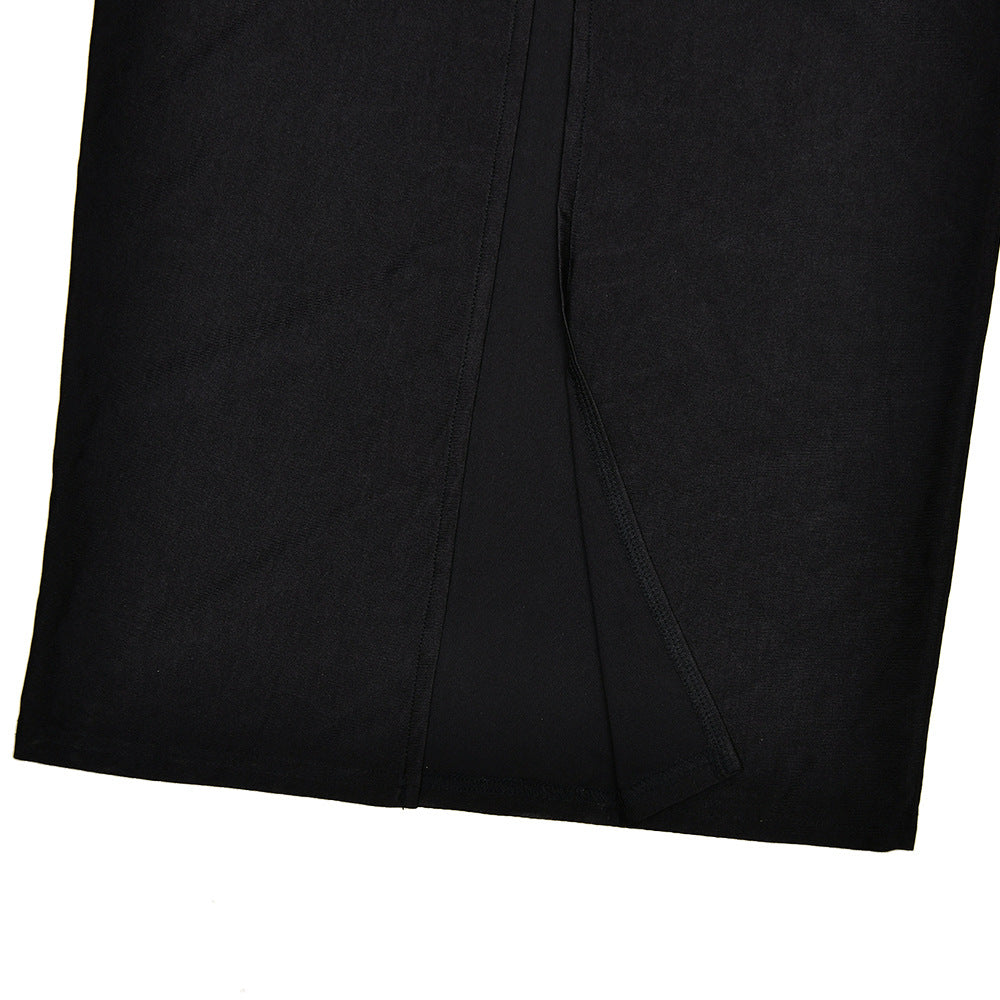 Sexy One-Shoulder Ruffle Bodycon Maxi Dress 16