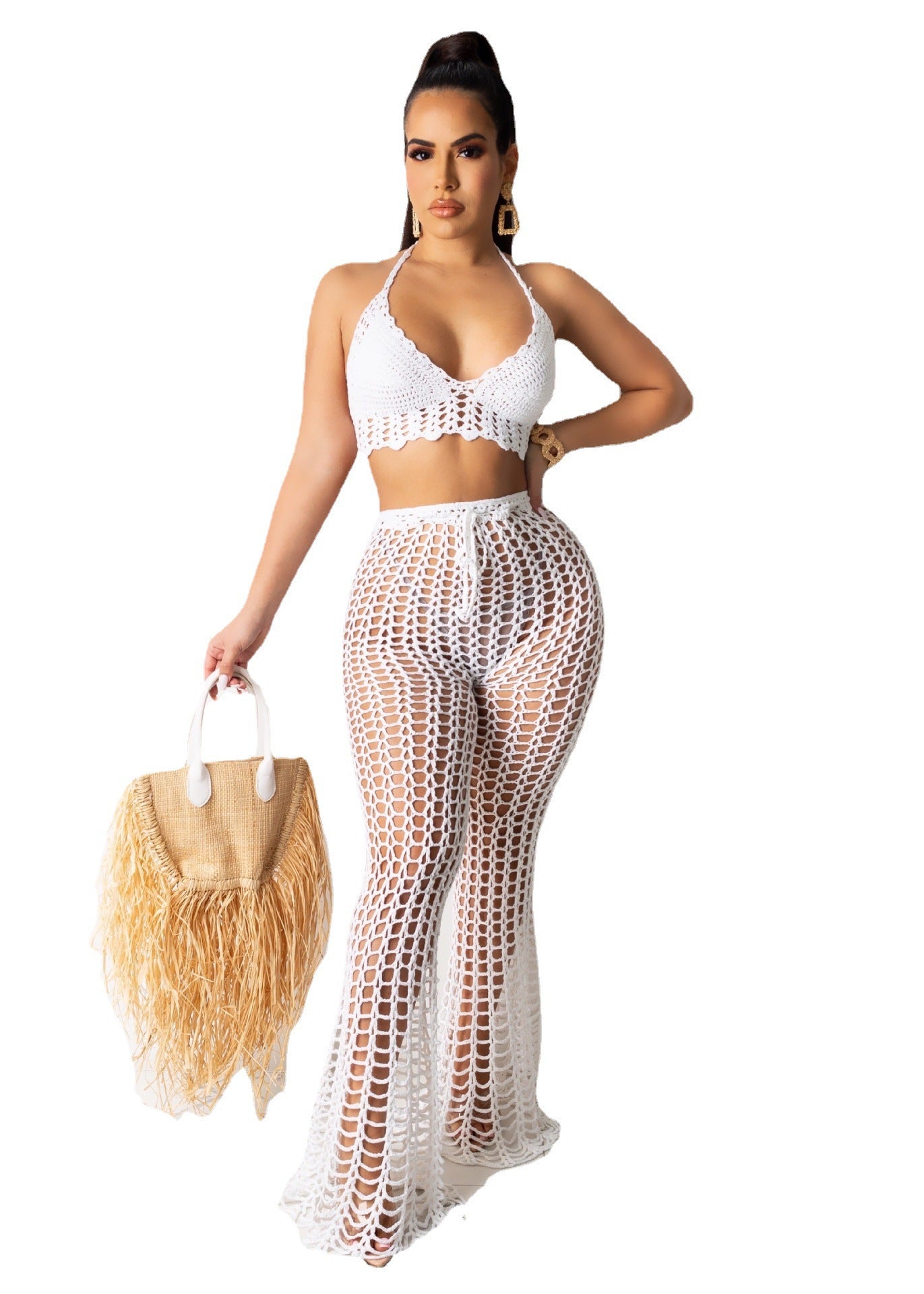 Women Cutout See-Through Two-Piece Set 11