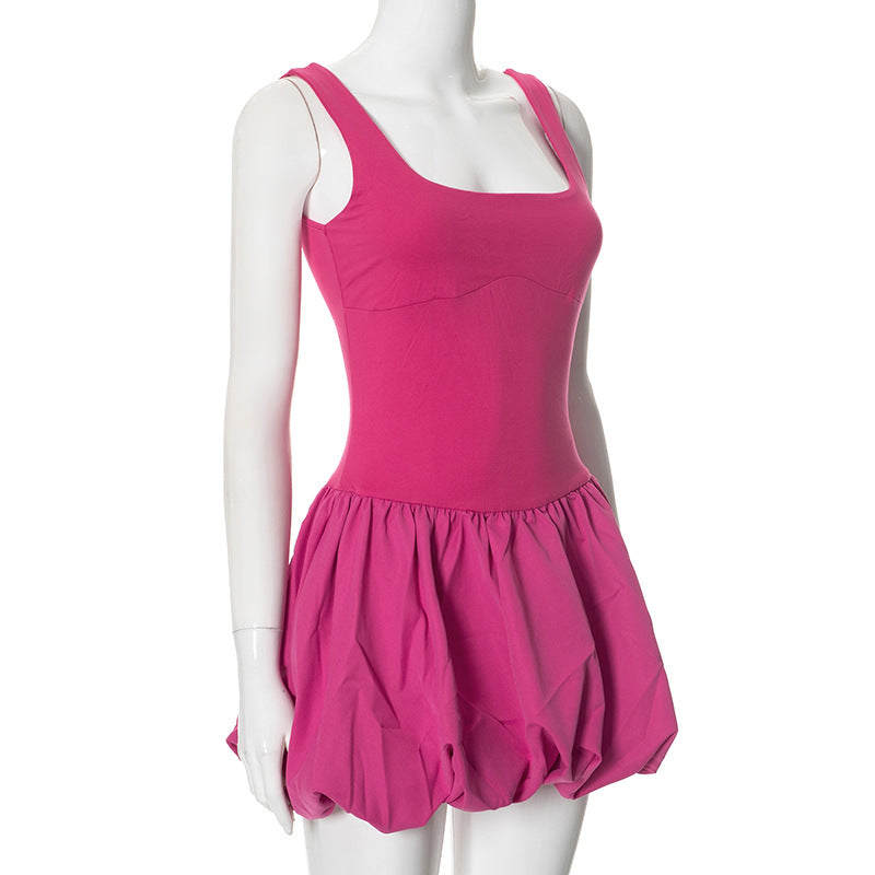 Women Summer Solid Sleeveless Dress 19