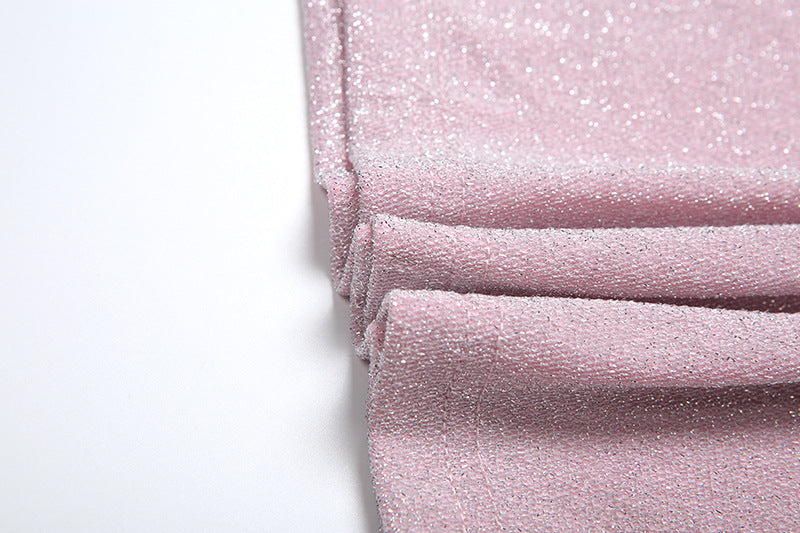 Women summer solid elegant off Shoulder Strapless Dress 16